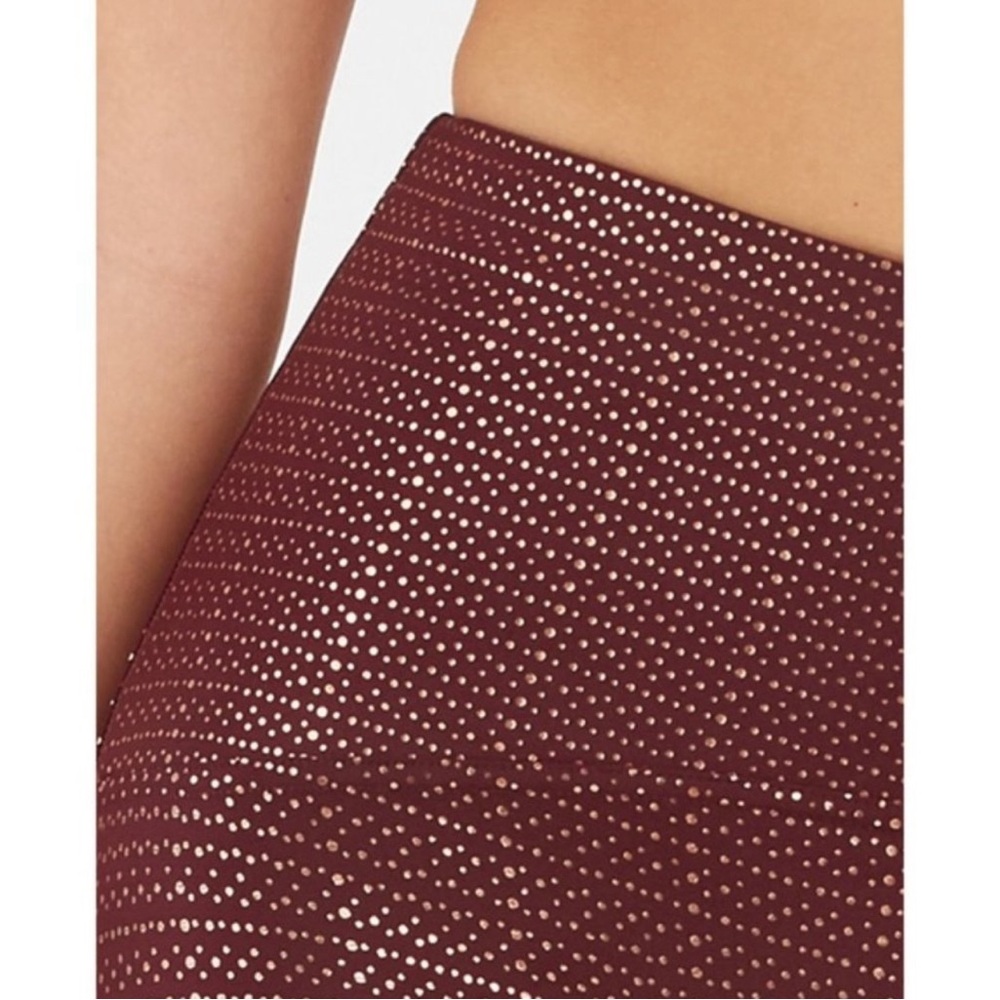 SPANX Booty Boost Active 7/8 Leggings in Metallic Mist Wine/Rose Gold - Picture 4 of 13